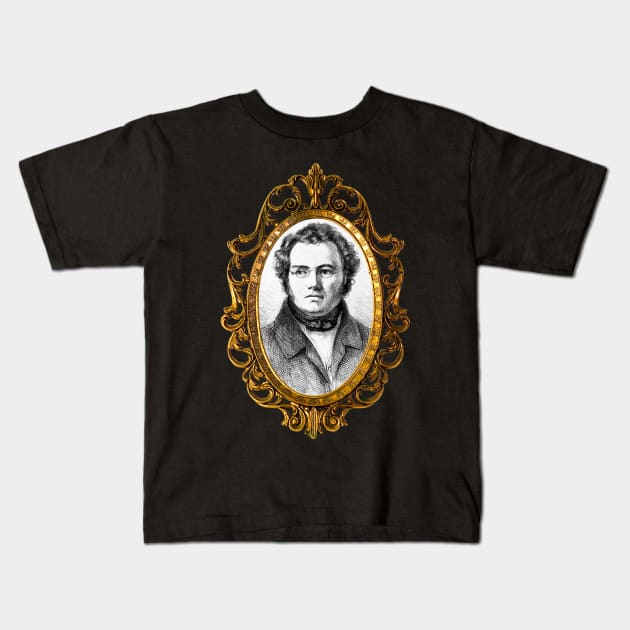 Franz Schubert Kids T-Shirt by TheMusicophile